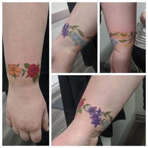 tattoo flower wrist|More.